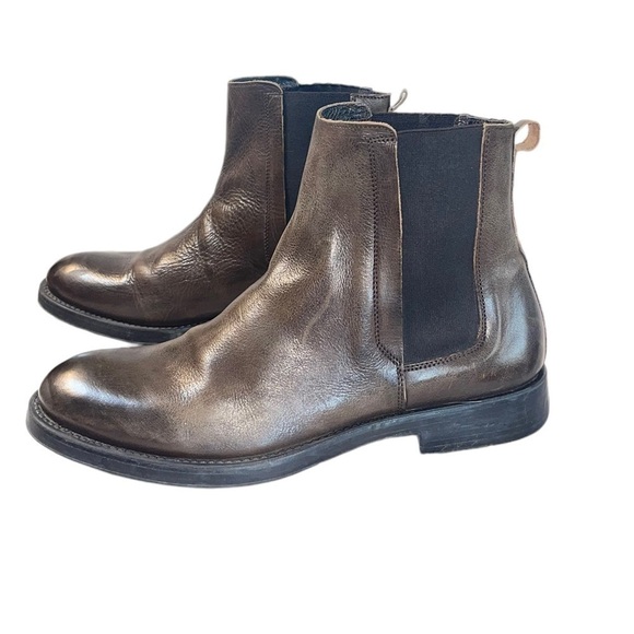 Men’s Bacco Bucci Rustic Italian Leather Chelsea Boots. Size 9.5 GUC - Picture 3 of 14